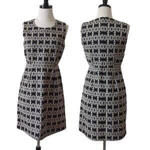 Vintage HOSS Intropia Women's Dress Size 38 Mosaic Tapestry Fit Flare Mini XS/S